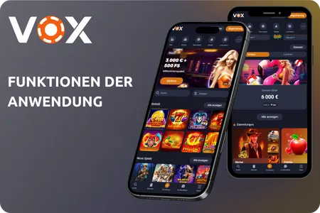 VOX Casino App Funktionen