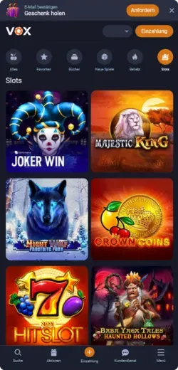 Vox Kasino App Spielautomaten