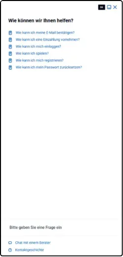 Vox Kasino App Unterstützung