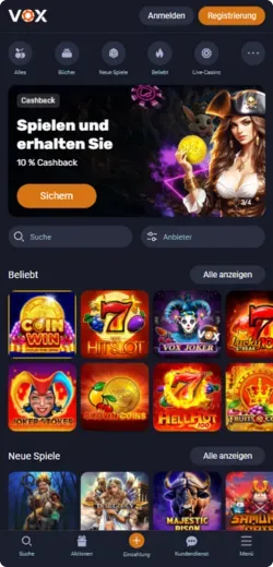 Vox Kasino App